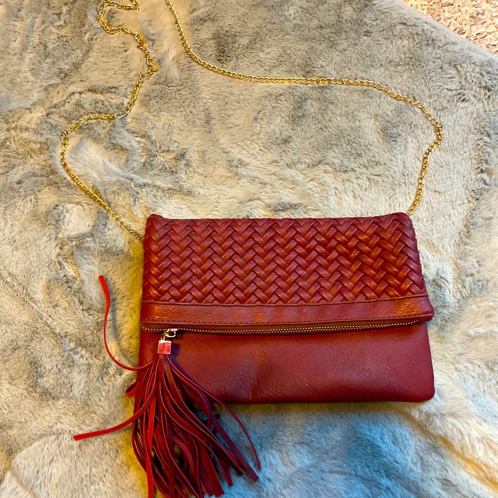 Madison west boutique crossbody purse - merlot color
